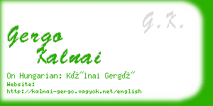 gergo kalnai business card